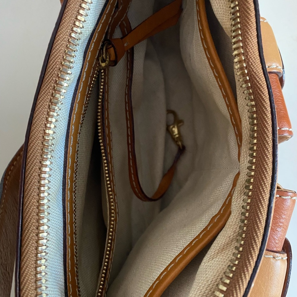 Michael Kors Brown and Off White Leather Handbag - Picture 9 of 9